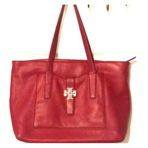 Tory Burch pebble leather tote